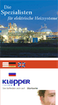 Mobile Screenshot of kloepper-therm.de