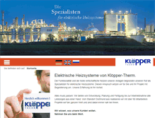 Tablet Screenshot of kloepper-therm.de
